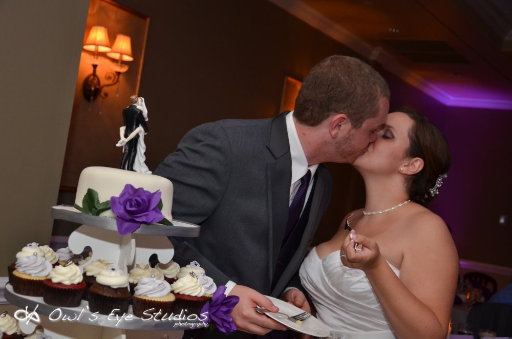 Hudson Valley Wedding DJ Bri Swatek Cake Cutting Links at Union Vale Owl's Eye Studios 1000