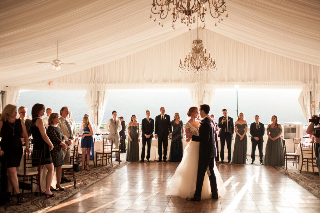 Hudson Valley Wedding DJ Bri Swatek Lauren and Logans First Dance Grandview Pioneer Media